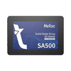 SSD|NETAC|SA500|256GB|SATA 3.0|3D NAND|Write speed 450 MBytes/sec|Read speed 520 MBytes/sec|2,5&quot;|TBW 120 TB|MTBF 1500000 hours|NT01SA500-256-S3X cena un informācija | Iekšējie cietie diski (HDD, SSD, Hybrid) | 220.lv