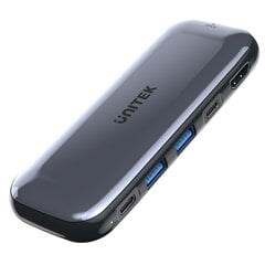 UNITEK HUB USB-C STORAGE M.2, HDMI, USB-C PD 100W, D1046A цена и информация | Адаптеры и USB разветвители | 220.lv