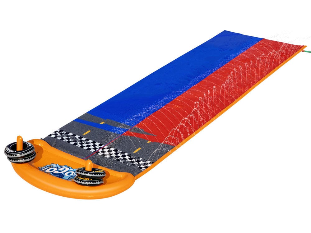 Divvietīgs slīdkalniņš - BESTWAY SUPER RACE, 488 cm цена и информация | Spēles brīvā dabā | 220.lv