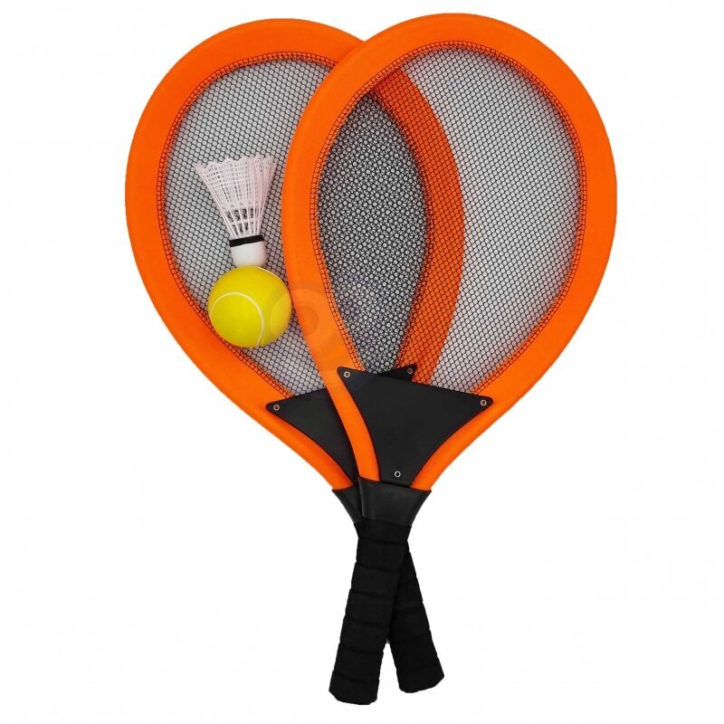 Lielas badmintona raketes bērniem, oranžas krāsas cena un informācija | Spēles brīvā dabā | 220.lv