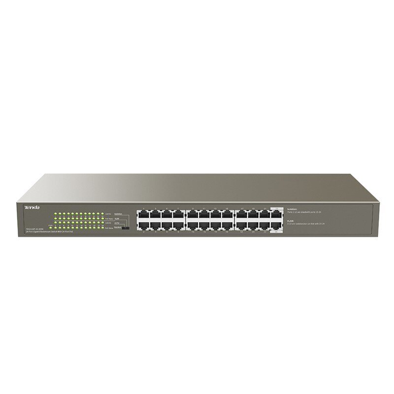 Tenda TEG1124P-24-250W network switch Gigabit Ethernet (10/100/1000) Power over Ethernet (PoE) cena un informācija | Komutatori (Switch) | 220.lv