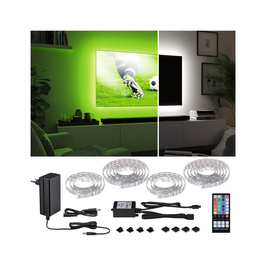 LED lente Paulmann MaxLED 250 TV Comfort Basic 75 collas 5,1m 25,5W 230lm/m 28LEDs/m RGBW+ 36VA cena un informācija | LED lentes | 220.lv