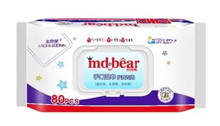 MD Bear mitrās salvetes 80gab cena un informācija | Mitrās salvetes, vienreizlietojamie paladziņi | 220.lv