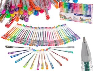 Krāsainu glancētu gēla pildspalvu komplekts, 50 gab. cena un informācija | Modelēšanas un zīmēšanas piederumi | 220.lv