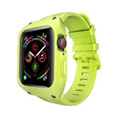 Противоударный чехол-ремешок Protect для Apple Watch, неоновый зеленый, 40 мм цена и информация | Аксессуары для смарт-часов и браслетов | 220.lv