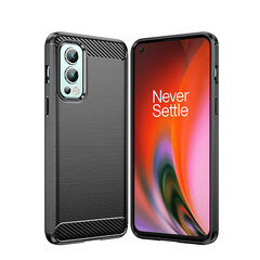 Hurtel Carbon Case paredzēts OnePlus Nord 2 5G, melns цена и информация | Чехлы для телефонов | 220.lv