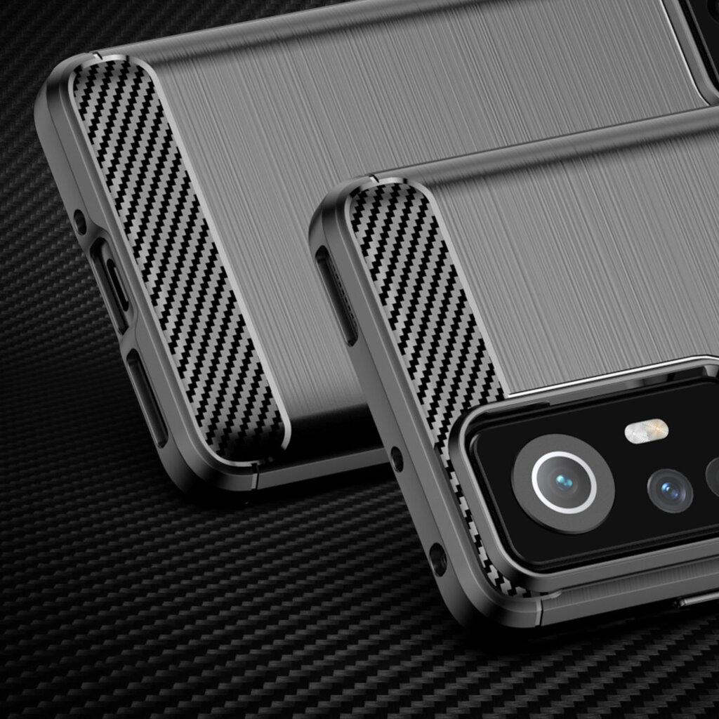 Hurtel Carbon Case paredzēts Xiaomi 12 / 12X, melns cena un informācija | Telefonu vāciņi, maciņi | 220.lv