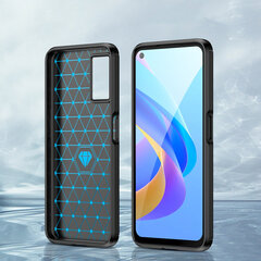 Hurtel Carbon Case paredzēts Oppo A76 / Oppo A36 / Realme 9i, melns cena un informācija | Telefonu vāciņi, maciņi | 220.lv