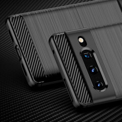 Hurtel Carbon Case paredzēts Google Pixel 7 Pro, melns cena un informācija | Telefonu vāciņi, maciņi | 220.lv