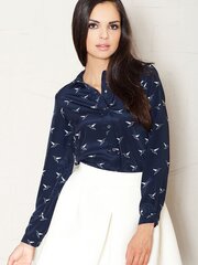 Krekls ar garām piedurknēm sievietēm Figl, zils цена и информация | Женские блузки, рубашки | 220.lv