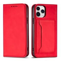 Hurtel Magnet Card Case paredzēts iPhone 12, sarkans cena un informācija | Telefonu vāciņi, maciņi | 220.lv