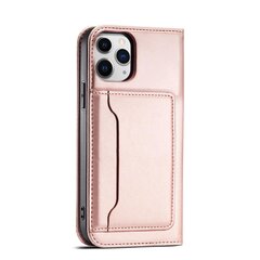 Hurtel Magnet Card Case paredzēts iPhone 12 Pro Max, rozā cena un informācija | Telefonu vāciņi, maciņi | 220.lv