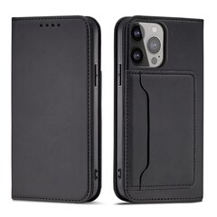 Hurtel Magnet Card Case paredzēts iPhone 13 mini, melns cena un informācija | Telefonu vāciņi, maciņi | 220.lv