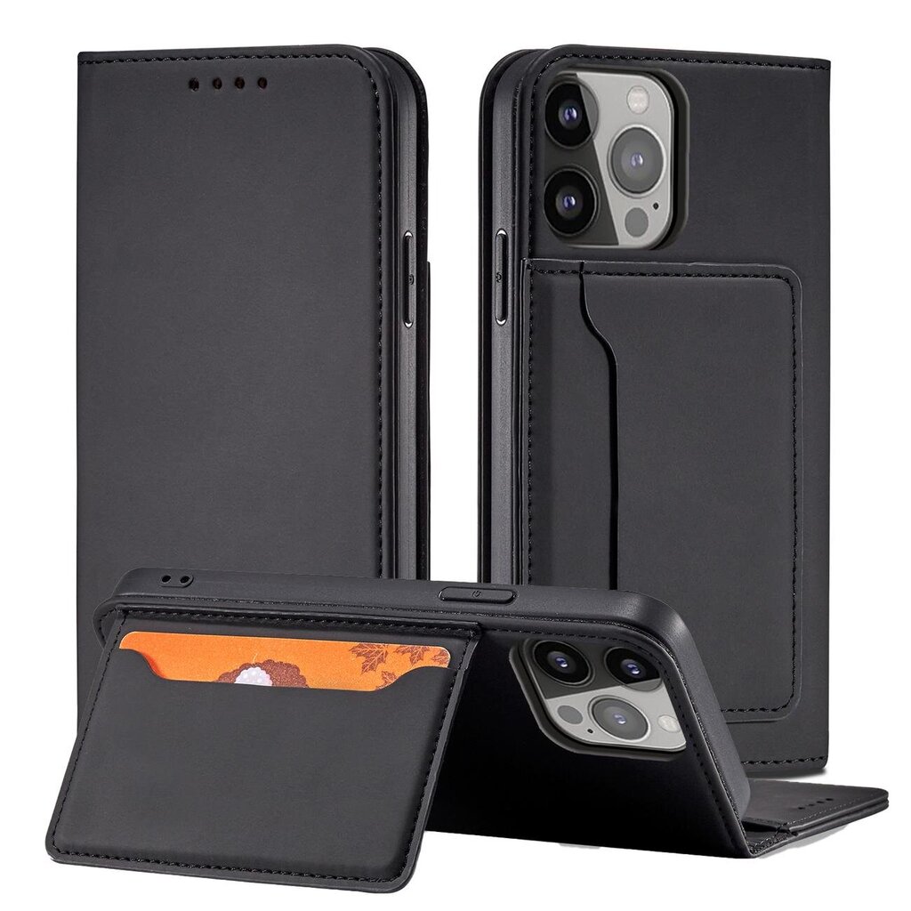 Hurtel Magnet Card Case paredzēts iPhone 13 mini, melns цена и информация | Telefonu vāciņi, maciņi | 220.lv