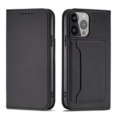 Hurtel Magnet Card Case paredzēts iPhone 13 Pro Max, melns цена и информация | Чехлы для телефонов | 220.lv