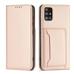 Hurtel Magnet Card Case paredzēts Samsung Galaxy A12 5G, rozā цена и информация | Чехлы для телефонов | 220.lv