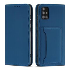 Чехол Hurtel Magnet Card для Samsung Galaxy A52 5G, синий цена и информация | Чехлы для телефонов | 220.lv