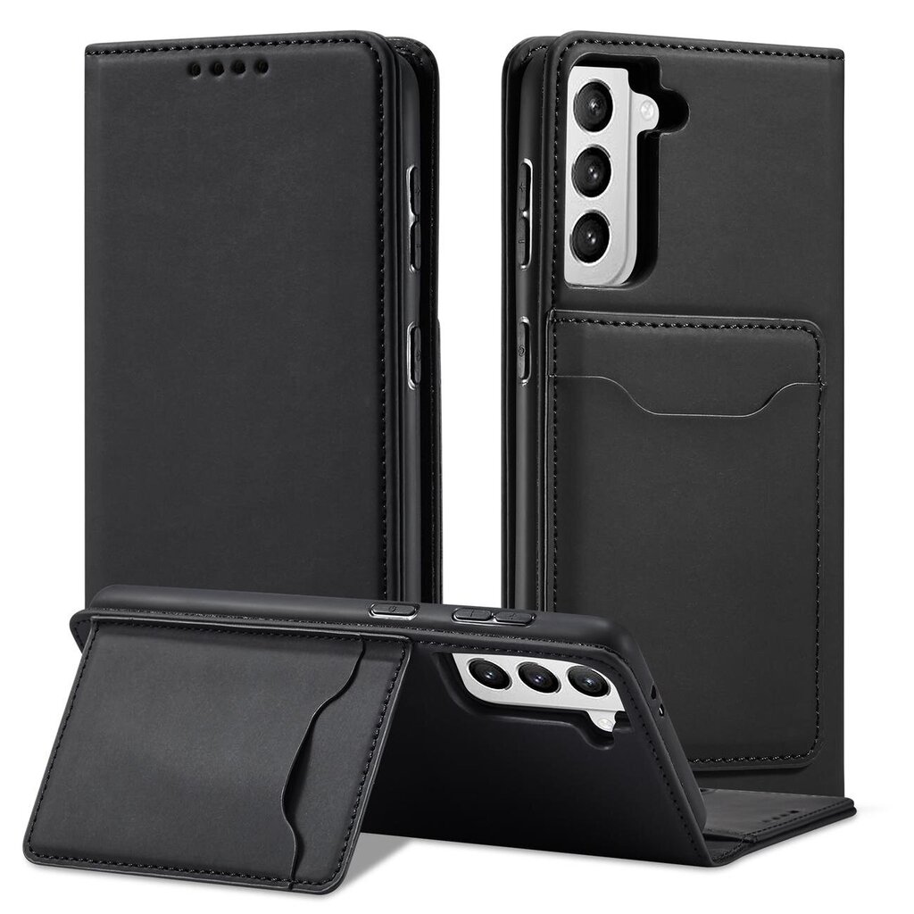 Hurtel Magnet Card Case paredzēts Samsung Galaxy S22, melns cena un informācija | Telefonu vāciņi, maciņi | 220.lv