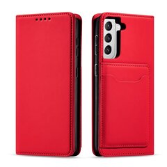 Hurtel Magnet Card Case paredzēts Samsung Galaxy S22, sarkans cena un informācija | Telefonu vāciņi, maciņi | 220.lv