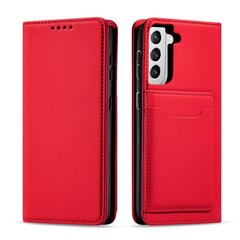 Hurtel Magnet Card Case paredzēts Samsung Galaxy S22 + (S22 Plus), sarkans cena un informācija | Telefonu vāciņi, maciņi | 220.lv
