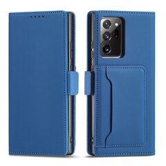 Чехол Hurtel Magnet Card для Samsung Galaxy S22 Ultra, синий цена и информация | Чехлы для телефонов | 220.lv