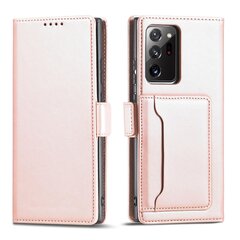 Hurtel Magnet Card Case paredzēts Samsung Galaxy S22 Ultra, rozā cena un informācija | Telefonu vāciņi, maciņi | 220.lv