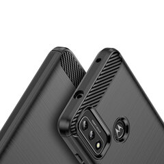 Hurtel Carbon Case paredzēts Motorola Moto G Play 2022, melns cena un informācija | Telefonu vāciņi, maciņi | 220.lv