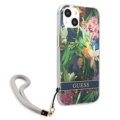Guess Case GUHCP13SHFLSB iPhone 13 mini 5,4", zils цена и информация | Чехлы для телефонов | 220.lv