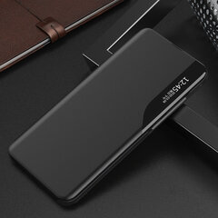 Eco Leather View Case elegant bookcase type case with kickstand for Samsung Galaxy A22 5G black (Black) cena un informācija | Telefonu vāciņi, maciņi | 220.lv