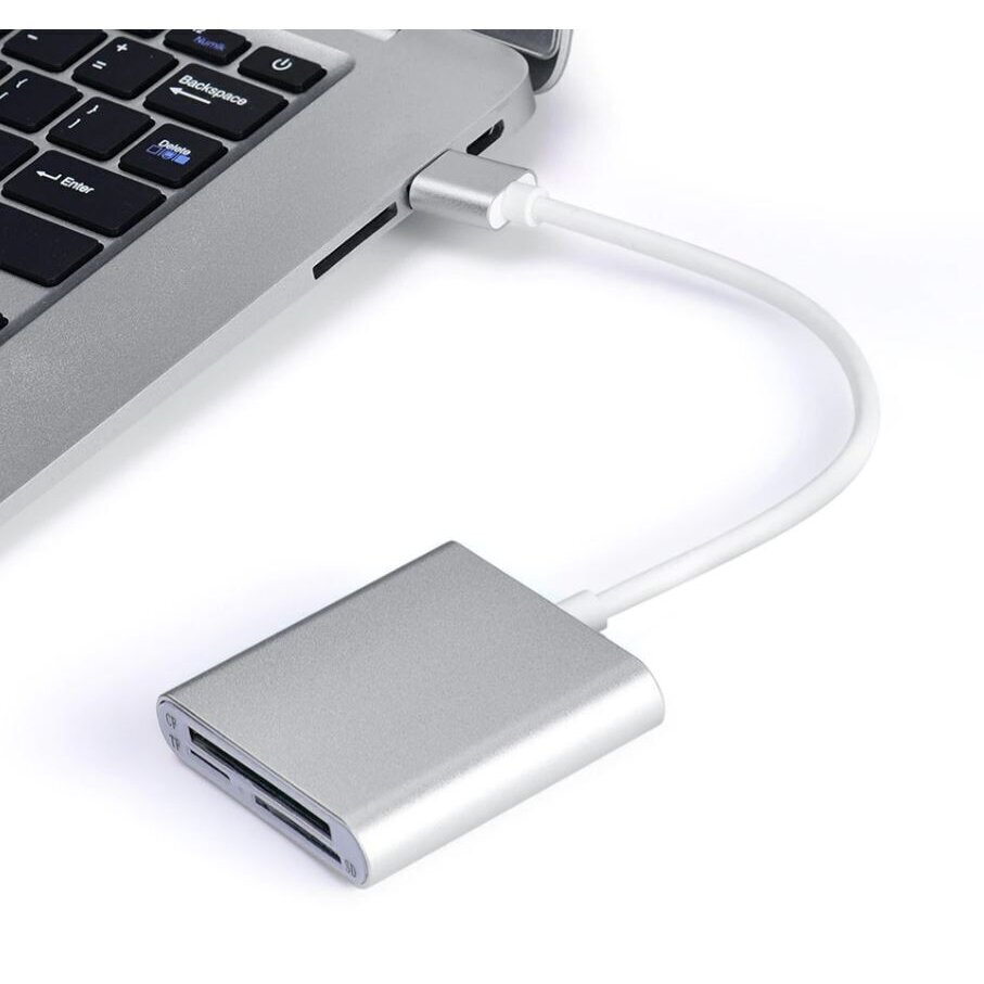 Atmiņas karšu lasītājs, pelēks cena un informācija | Adapteri un USB centrmezgli | 220.lv