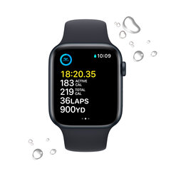 Apple Watch SE2nd Gen GPS 40mm Midnight Aluminium Case ,Midnight Sport Band - MNJT3EL/A LV-EE cena un informācija | Viedpulksteņi (smartwatch) | 220.lv