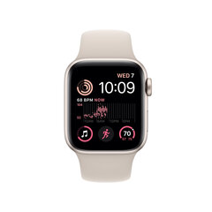 Apple Watch SE2nd Gen GPS 44мм Starlight Aluminium Case ,Starlight Sport Band - MNJX3EL/A LV-EE цена и информация | Смарт-часы (smartwatch) | 220.lv