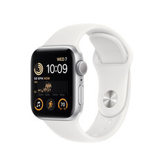 Apple Watch SE GPS 44mm Silver Aluminium Case with White Sport Band - Regular 2nd Gen - MNK23EL/A cena un informācija | Viedpulksteņi (smartwatch) | 220.lv