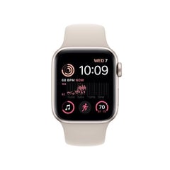 Apple Watch SE GPS + Cellular 40mm Starlight Aluminium Case with Starlight Sport Band - Regular 2nd Gen - MNPH3EL/A цена и информация | Смарт-часы (smartwatch) | 220.lv