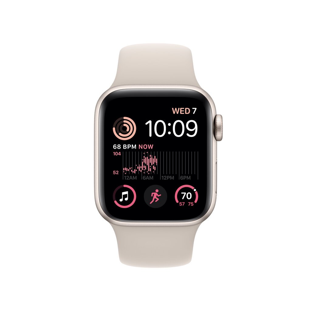 Apple Watch SE GPS + Cellular 40mm Starlight Aluminium Case with Starlight Sport Band - Regular 2nd Gen - MNPH3EL/A цена и информация | Viedpulksteņi (smartwatch) | 220.lv