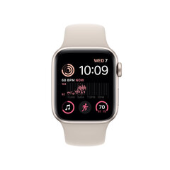 Apple Watch SE GPS + Cellular 44мм Starlight Aluminium Case with Starlight Sport Band - Regular 2nd Gen - MNPT3EL/A цена и информация | Смарт-часы (smartwatch) | 220.lv