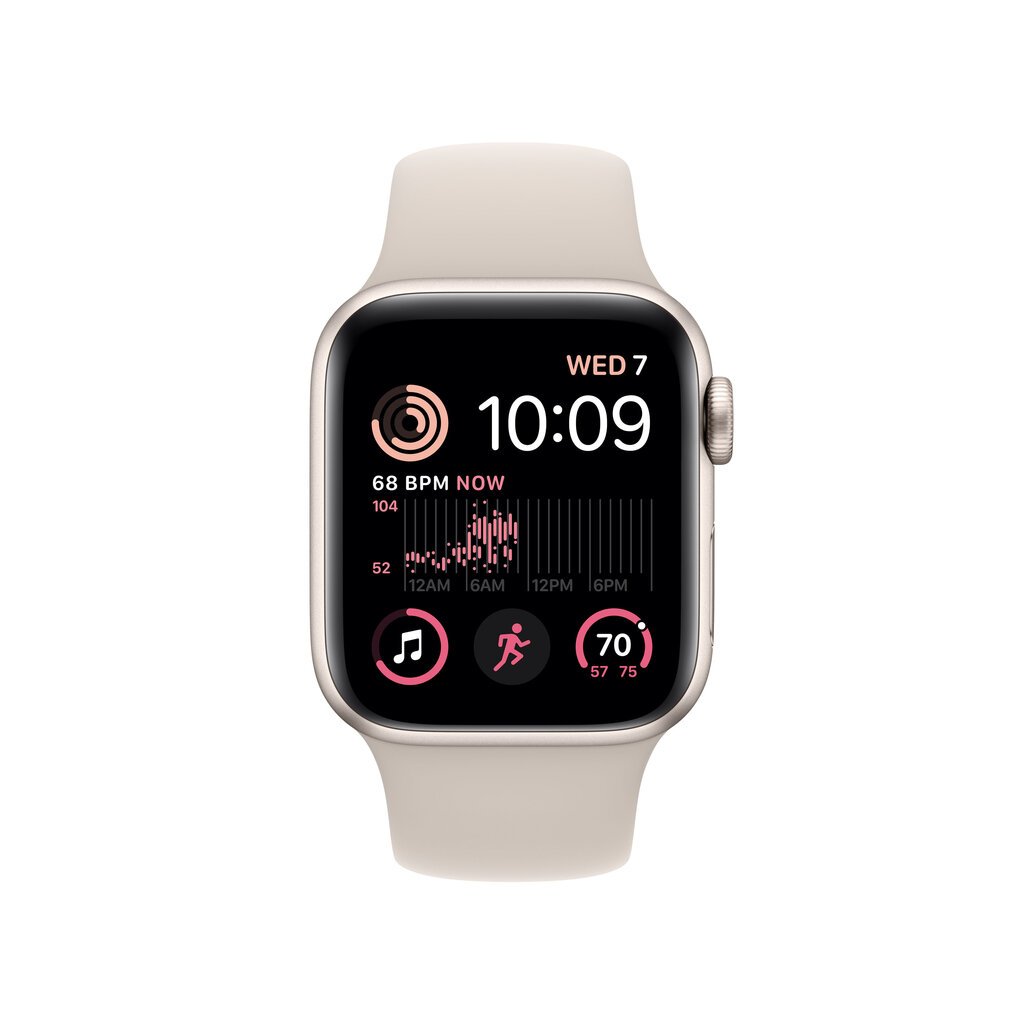 Apple Watch SE GPS + Cellular 44mm Starlight Aluminium Case with Starlight Sport Band - Regular 2nd Gen - MNPT3EL/A cena un informācija | Viedpulksteņi (smartwatch) | 220.lv