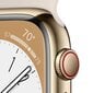 Apple Watch Series 8 GPS + Cellular 41mm Gold Stainless Steel Case ,Starlight Sport Band - MNJC3EL/A LV-EE cena un informācija | Viedpulksteņi (smartwatch) | 220.lv