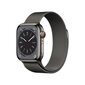 Apple Watch Series 8 GPS + Cellular 41mm Graphite Stainless Steel Case ,Graphite Milanese Loop MNJM3EL/A LV-EE цена и информация | Viedpulksteņi (smartwatch) | 220.lv