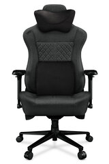 Datora krēsls Yumisu 2052 spēlētājiem, auduma polsterējums, pelēks-melns cena un informācija | Biroja krēsli | 220.lv