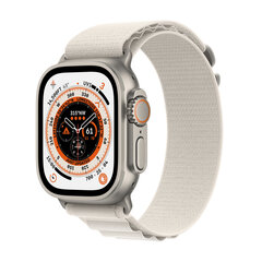 Apple Watch Ultra GPS + Cellular, 49mm Titanium Case ,Starlight Alpine Loop - Large MQFT3UL/A cena un informācija | Viedpulksteņi (smartwatch) | 220.lv