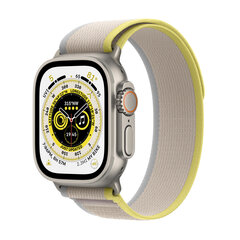 Apple Watch Ultra GPS + Cellular, 49мм Titanium Case ,Yellow/Beige Trail Loop - M/L MQFU3UL/A цена и информация | Смарт-часы (smartwatch) | 220.lv