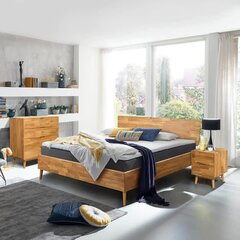 Кровать Furniteco Nord 1600x2000 (дуб, паркетное натуральное масло) цена и информация | Кровати | 220.lv