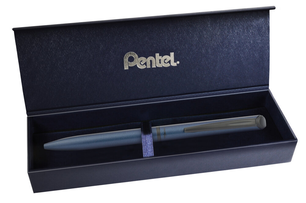 Pentel gēla pildspalva Energel Sterling tumši zila 0,7mm zila tinte + dāvanu kastīte cena un informācija | Kancelejas preces | 220.lv