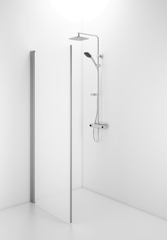 Taisna dušas sieniņa Ifö Space SPNF 1000 H Silver, matēts stikls цена и информация | Dušas durvis, dušas sienas | 220.lv