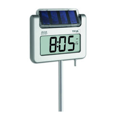Цифровой садовый термометр Avenue plus 30.2030, с солнечной подсветкой и радиочасами цена и информация | TFA Dostmann Товары для сада | 220.lv