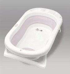 Primabobo MyToy saliekamā vanna ar pretslīdes paklāju, rotaļlietu un vannas spilvenu, 89 cm, rozā цена и информация | Maudynių prekės | 220.lv