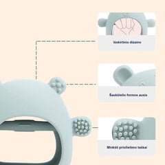 Силиконовый прорезыватель для зубов, мишка, коричневый цена и информация | Прорезыватели | 220.lv