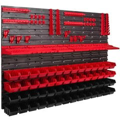 56 шт. Ящики, Настенная полка для системы хранения 115x78 см цена и информация | Ящики для инструментов, держатели | 220.lv