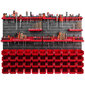 Darbnīcas plaukts sienas plaukts 1152 x 780 mm kraušanas kastes sarkans melns instrumentu turētājs uzglabāšanas tvertnes plauktu sistēma Schütte Box (51 kaste sarkana) цена и информация | Instrumentu kastes | 220.lv